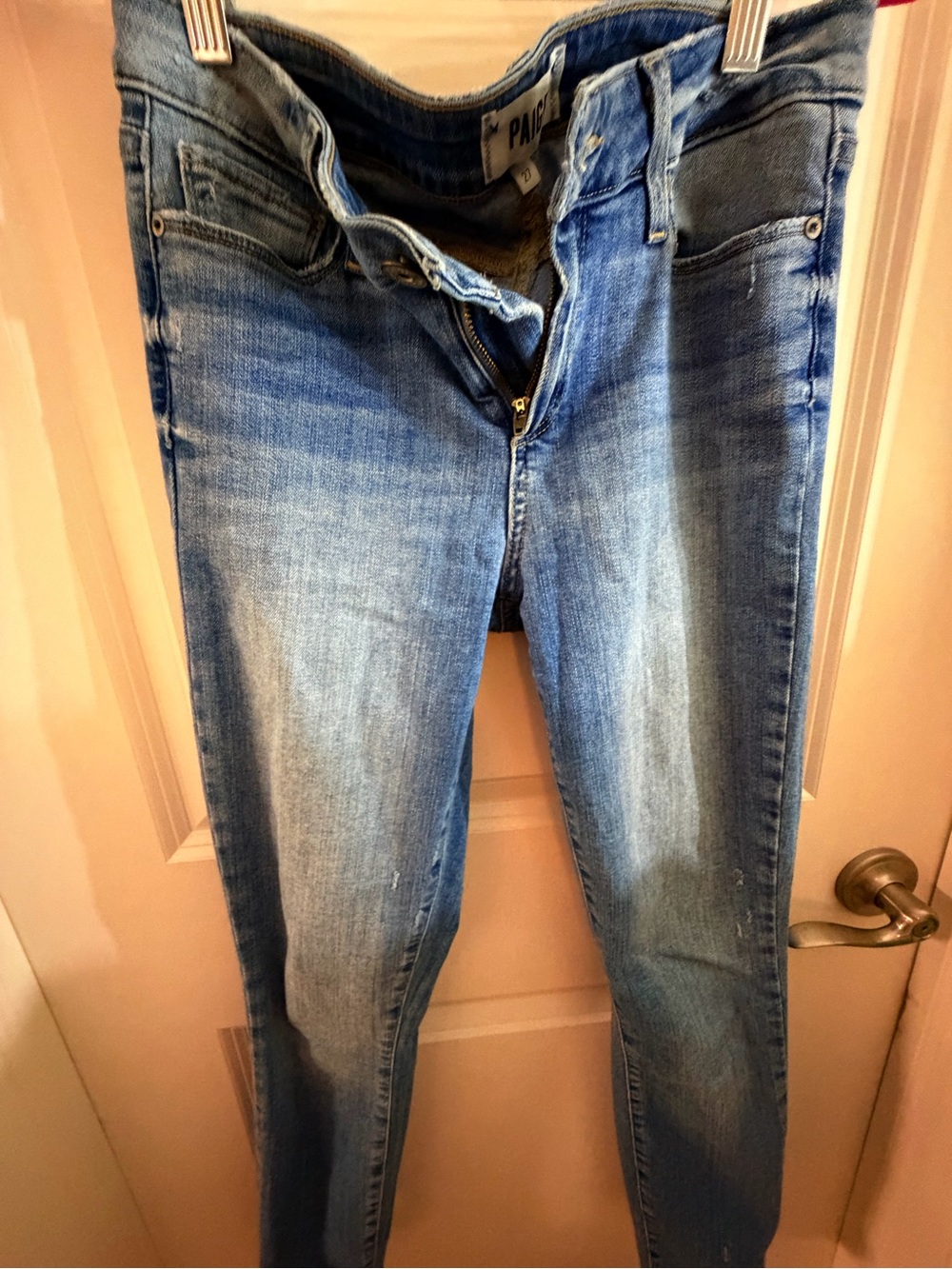 PAIGE Women's Medium Blue Skinny Jeans - Picture 3 of 7